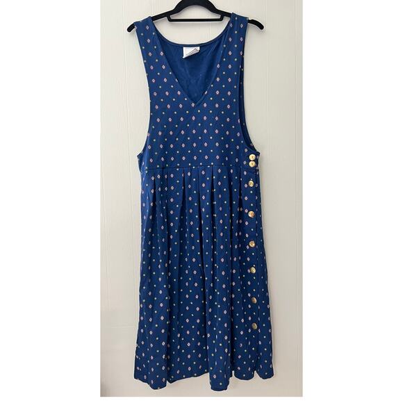 Britland Dresses & Skirts - Britland Vintage Pleated Sleeveless Navy Jumper Dress Size 7